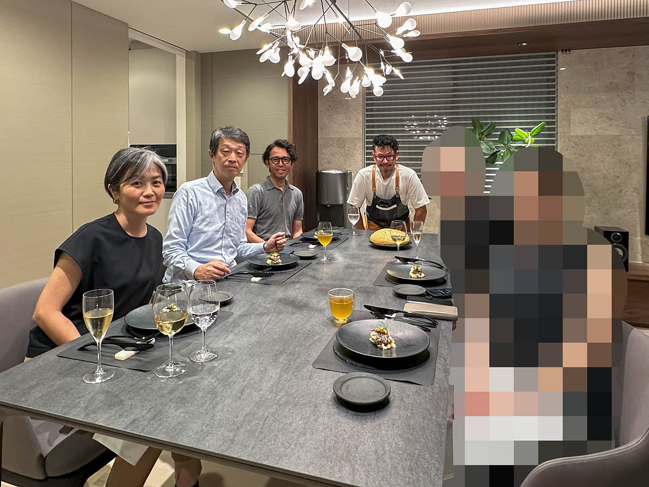 ご自宅に出張料理人を呼んでの竣工お祝い食事会